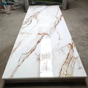 Modern Design Uv Coated Marble Pvc Wall Panels Waterproof Sheet
