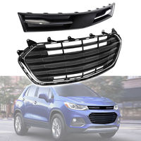 Ensemble de calandre inférieure supérieure de pare-chocs avant de Version américaine pour garniture chromée Chevy Trax 17-21