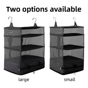 Sac de rangement pliable pour bagages en gros, vêtements, sous-vêtements, boîte de rangement portable, chaussures, sac de rangement de voyage à 3 couches suspendu - Product Image 2