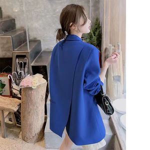 Ultimo Blazer da <span class=keywords><strong>donna</strong></span> Petite abito da lavoro da <span class=keywords><strong>donna</strong></span> giacca da <span class=keywords><strong>donna</strong></span> Casual Trendy Designs Blazer con spacco sul retro Blazer <span class=keywords><strong>Oversize</strong></span> femminile - Product Image 4