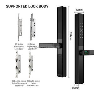 Impermeável IP68 Slim Broken Bridge Alumínio Intelligent Door Lock Adequado para Deslizar Porta de Aço com Maior Vida Útil Da Bateria - Product Image 5