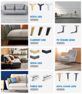 Chất Lượng Cao Đồ Nội Thất Kim Loại Chân Vòng Ống Sofa Chân Gỗ Hạt Sofa Chân Tủ Màu Đen Chân Đồ Nội Thất Chân Cho Phòng Khách - Product Image 3