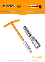 Clé à bougie DINGQI 3 pièces 16/21MM en acier à haute teneur en carbone avec poignée en T pour réparation automobile, vente en gros