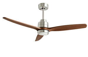 Ventilateur de plafond en bois à 3 pales ABS, 52 pouces, télécommande, moteur DC réversible, moderne, pour salon - Product Image 3