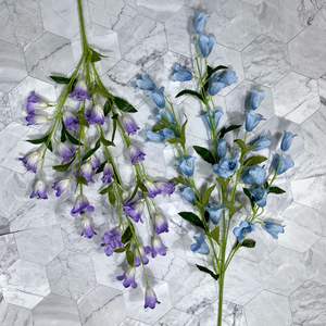 BF-WD10 Decorazione per Matrimoni, Fiore Artificiale, Campanula a 3 Teste, Fiore Artificiale di Cannepola - Product Image 3