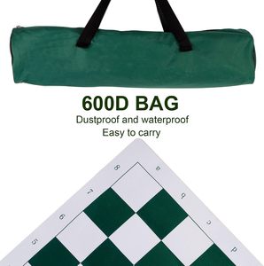 Juegoal 20 Zoll tragbares Schach- und Dame-Set, 2-in-1, faltbares Reisebrettspiel mit Aufbewahrungstasche, dicke Mauspad-Matte, 26 Dame-Spielfiguren für - Product Image 6