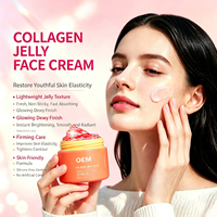 Crème gelée au collagène hydrolysé OEM/ODM, biologique, végétalienne, anti-âge, hydratant pour le visage, liftant et raffermissant
