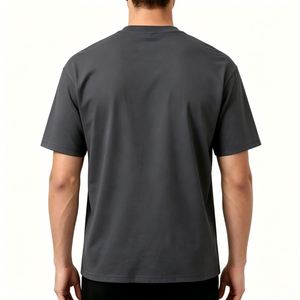 T-shirt vintage pour homme 400 GSM, 100 % coton, personnalisé, style streetwear oversize, POD, unisexe, manches courtes, décontracté, gris - Product Image 3