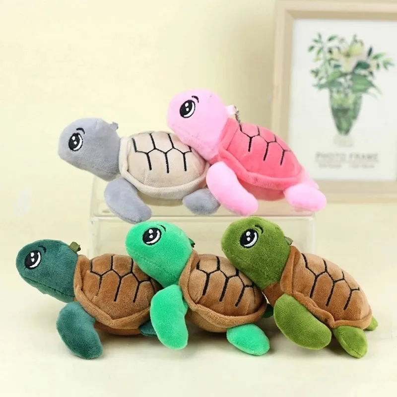 Cartoon turtle marine animal doll plush toy pendant soft keychain backpack decoration children's gift
