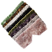 Nouveau masque pour les yeux Jade Roller avec quartz rose et améthyste masseur sous les yeux avec masque en cristal pour les yeux