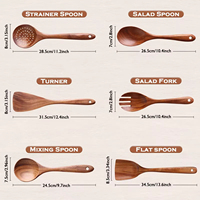 Ensemble de cuisine en bois de haute qualité, antiadhésif, léger, résistant à la chaleur, durable, écologique, sans danger pour les aliments, lavage à la main
