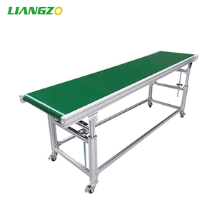 LIANGZO Mesin Meja Sabuk Konveyor Datar Listrik Tetap Tahan Panas untuk Transportasi Material - Product Image 3