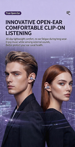 S19 エラスティックオープンイヤークリップ<span class=keywords><strong>Bluetooth</strong></span>イヤホン 360 °   空間オーディオノイズキャンセリング機能付きエア伝導ワイヤレスヘッドセット（オフィス、ハイキング用） - Product Image 4