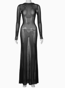 Nuovi Abiti Lunghi da <span class=keywords><strong>Sera</strong></span> Sexy in Rete con Paillettes, Tendenze Moda Donna 2026 - Product Image 4