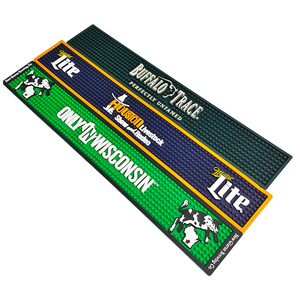 Branded <b>Silicone</b> PVC Bar Mat Rubber Beer Spill <b>Pad</b> Pub Rail Mat Drip Tray Non Slip Service Mat Coaster for Events - Product Image 2