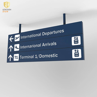 Signalisation directionnelle intérieure en aluminium Shenroden avec éclairage LED, taille/couleur personnalisables pour aéroport, parking de voitures et taxis