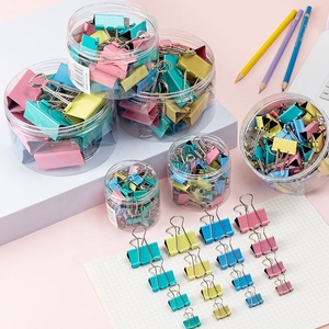 Clips de reliure de bouledogue en métal coloré de 15mm pour l'usage de bureau papeterie de bureau et papier de document attache de document de bureau - Product Image 3