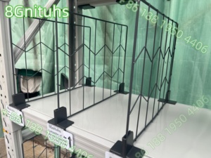 Cloison de rayonnage avec porte-étiquette, utilisable comme séparateur ou cloison, en panneau PVC ou en grille métallique pour entrepôt d'épicerie - Product Image 4