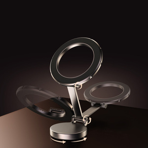 Hot Seller Aviation Aluminum Alloy Material Foldable Magnetic in Car Phone Holder <strong>360</strong> <strong>Degree</strong> <strong>Rotation</strong> Car Hold <strong>Stand</strong> for Phone - Product Image 3
