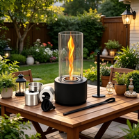 Cheminée à bioéthanol en métal sur mesure, portable, d'intérieur, à flamme tourbillonnante, pour table, idéale pour les fêtes et les patios