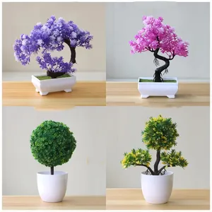 Plantes artificielles en plastique pour la décoration intérieure, bonsaïs miniatures, vente directe usine pour mariages, avantage matériau. - Product Image 2