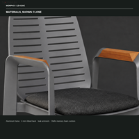 Ensemble de bistrot moderne pour l'extérieur, structure en aluminium thermolaqué, mobilier de jardin, ensemble de salle à manger