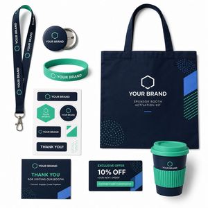 Kit de Activación de Stand Personalizado para Patrocinadores OEM ODM, Paquete de Artículos Promocionales para Eventos con Bolso, Vaso y Tarjeta de Identificación - Product Image 2