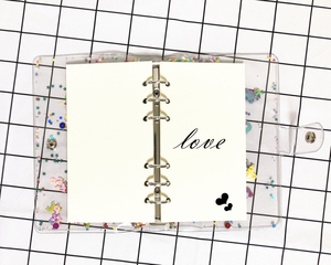 A5 A6 Refillable Tạp Chí Du Lịch Binder Cover Quicksand PVC Máy Tính Xách Tay Vỏ Với Nút Snap Đóng 6 Vòng Vỏ Rời - Product Image 6