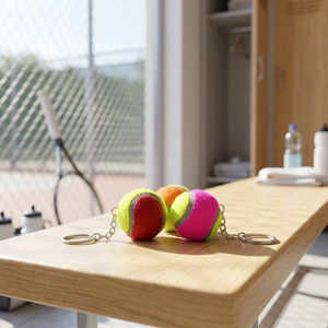 Latest Tennis Ball Keychain High Quality Stainless Steel <b>Key</b> <b>Chain</b> Sports <b>Key</b> <b>Chain</b> Holding <b>Keys</b> Customized Design Multi Color - Product Image 2
