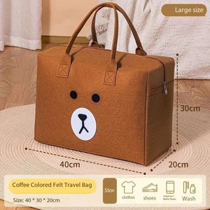 Bolsa <span class=keywords><strong>de</strong></span> mano <span class=keywords><strong>barata</strong></span> Material <span class=keywords><strong>de</strong></span> fieltro ecológico 40*20*30cm o se puede personalizar tamaño patrón Lindo bolso <span class=keywords><strong>de</strong></span> mano con cremallera - Product Image 5