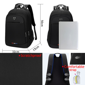 Stylish Large Capacity Polyester Waterproof Laptop <b>Backpack</b> <b>Simple</b> Design Zipper Durable Shockproof for Students School Use - Product Image 2