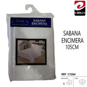 Sábana encimera de 105 cm, color blanco Osan, plana - Product Image 3