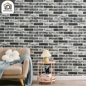Carta da Parati Moderna Autoadesiva Effetto <span class=keywords><strong>Mattoni</strong></span> per Camera da Letto, Rivestimento Murale Decorativo Adesivo - Product Image 2