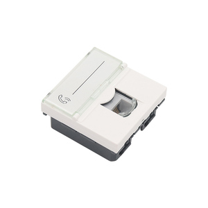 Alta calidad tipo francés Cat3 Keystone Jack Socket 45*45mm <span class=keywords><strong>Legrand</strong></span> tipo interruptor 45mm placa de pared conector de red Accesorios - Product Image 2