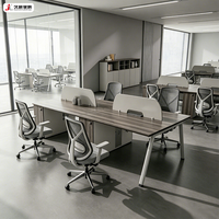 Meubles de bureau JIUSHUN, poste de travail modulaire pour 4, 6 ou 8 personnes, table en bois, poste de travail ergonomique, bureau de travail