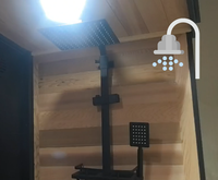 Relaxez-vous et profitez des bienfaits pour votre corps : Sauna en bois de cèdre rouge à vapeur sèche avec douche intégrée pour sauna extérieur.