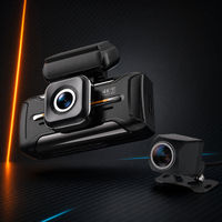 Caméra embarquée ES02 2 canaux 4K à double objectif, écran tactile IPS 3,69 pouces, WiFi, GPS, moniteur de stationnement avant et arrière