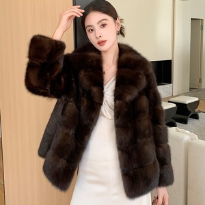 Cappotto Invernale di Lusso <span class=keywords><strong>in</strong></span> Pregiata Pelliccia Sintetica di Zibellino, Finto Zibellino Viola, <span class=keywords><strong>Trench</strong></span> Invernale Ispessito Caldo alla Moda, Cappotto Sexy <span class=keywords><strong>in</strong></span> Pelliccia Sintetica - Product Image 3