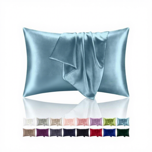 Taie d'oreiller personnalisée avec logo, luxueuse, douce, avec fermeture éclair discrète, imprimée sur mesure, taie d'oreiller de haute qualité en soie, ensemble cadeau - Product Image 1
