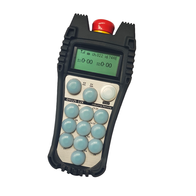IP67 Waterproof 433Mhz Smart Industrial Machining Remote Controller 12 Customized Function Buttons for Crane Use