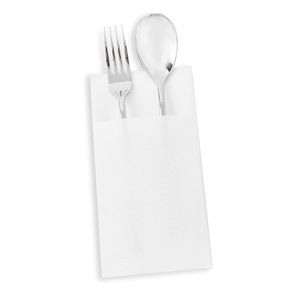 Factory Direct Disposable Dust-Free <strong>Napkin</strong> Fork and Knife <strong>Set</strong> in Custom Paper Bag for Western Restaurant Hotel - Product Image 6