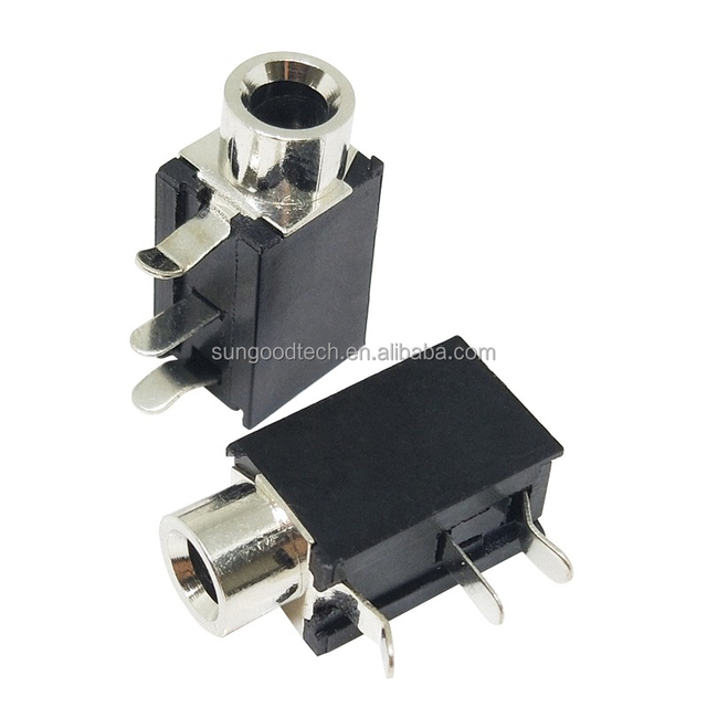 PJ316 3.5MM Headphone Socket PJ-316 Audio Socket Optical Hole Metal Head 3-pin Straight Plug 3P New