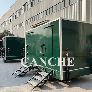 Conteneur WC mobile de 4 mètres, norme européenne, toilettes publiques portables, remorque WC entièrement équipée - Product Image 1