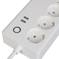 Multiprise intelligente Wi-Fi Tuya standard UE 16A, 4 prises, 2 ports USB, en cuivre, commande vocale, pour maison connectée - Offre Spéciale