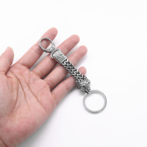 yunnique Stainless Steel Fox Head Keychain <b>Chain</b> Pendant Unisex Gift Charm Animal Shape GZY-SL0635 - Product Image 4