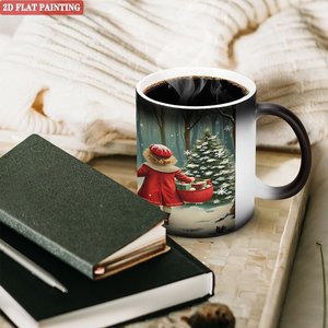 <b>Ceramic</b> <b>Mug</b> 11oz Frosted Black Heat Activated Color Changing Sublimation Blank Cup - Product Image 3