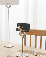 Support de numéro de table en acier inoxydable pour buffet de restaurant, support de carte de place pour mariage, pour hôtel et restaurant