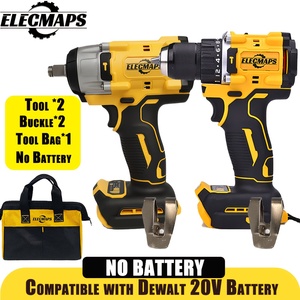 <span class=keywords><strong>Kit</strong></span> Combinado de Taladro de Impacto y Llave de Impacto Inalámbricos con Motor sin Escobillas ELECMAPS, Aleación de Aluminio OEM para Batería de <span class=keywords><strong>20V</strong></span>, Juego de Herramientas Ligeras - Product Image 1