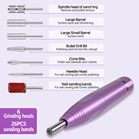 Nouvelle ponceuse à ongles Portable Machine de polissage pour le polissage des ongles en Gel et le dissolvant de peau morte lime à ongles électrique pour Salon de manucure