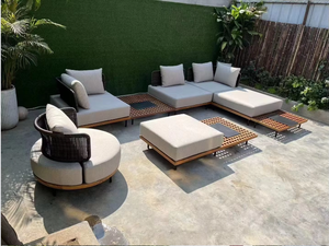 In Rattan di alluminio Doppio Cuscino supporto alberi artificiali in stile Rattan poltrona Cuscino sospeso Doppio Cuscino Sedia Sospesa - Product Image 3